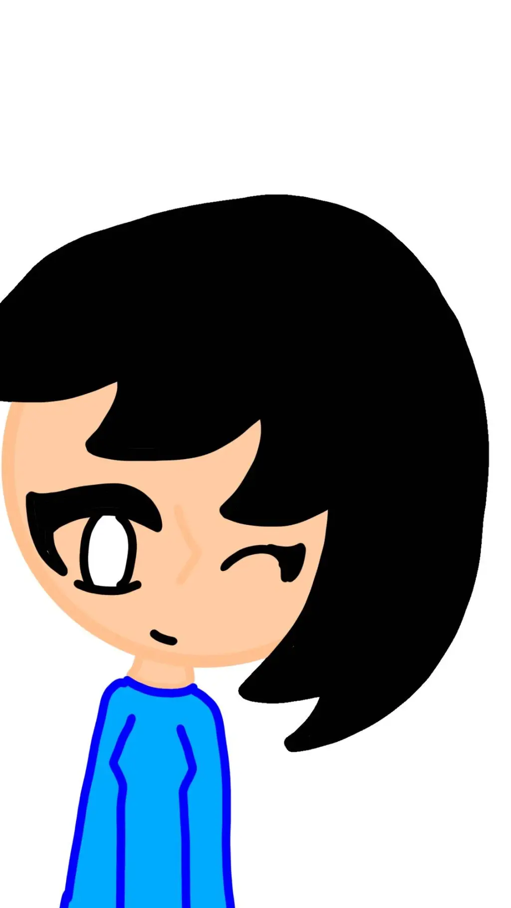 ai character: Blue girl background