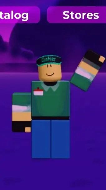 ai character: cashier  background