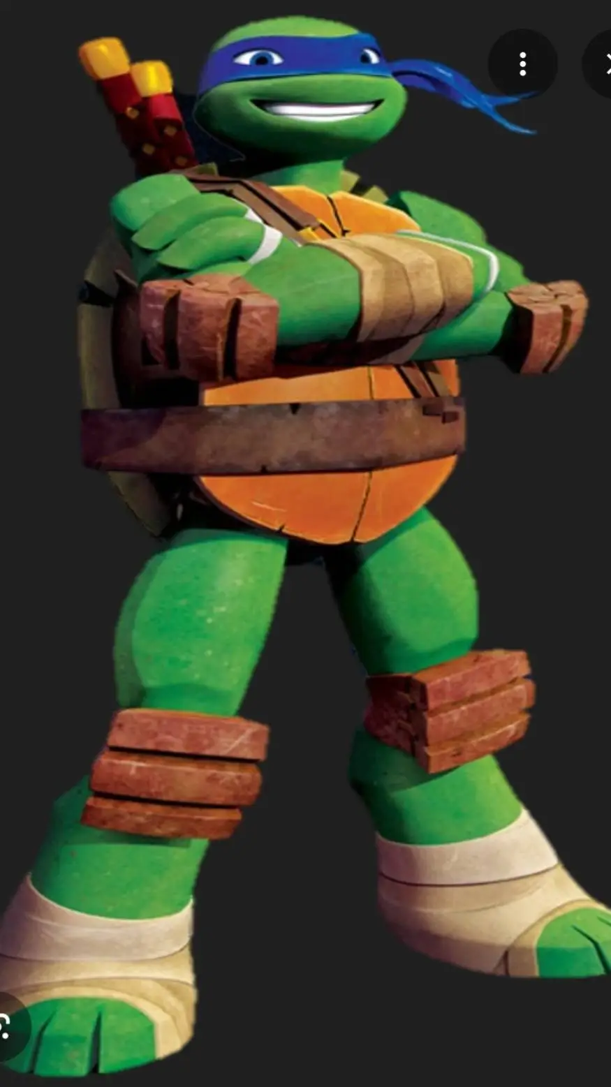 ai character: Leonardo TMNT 2012 background