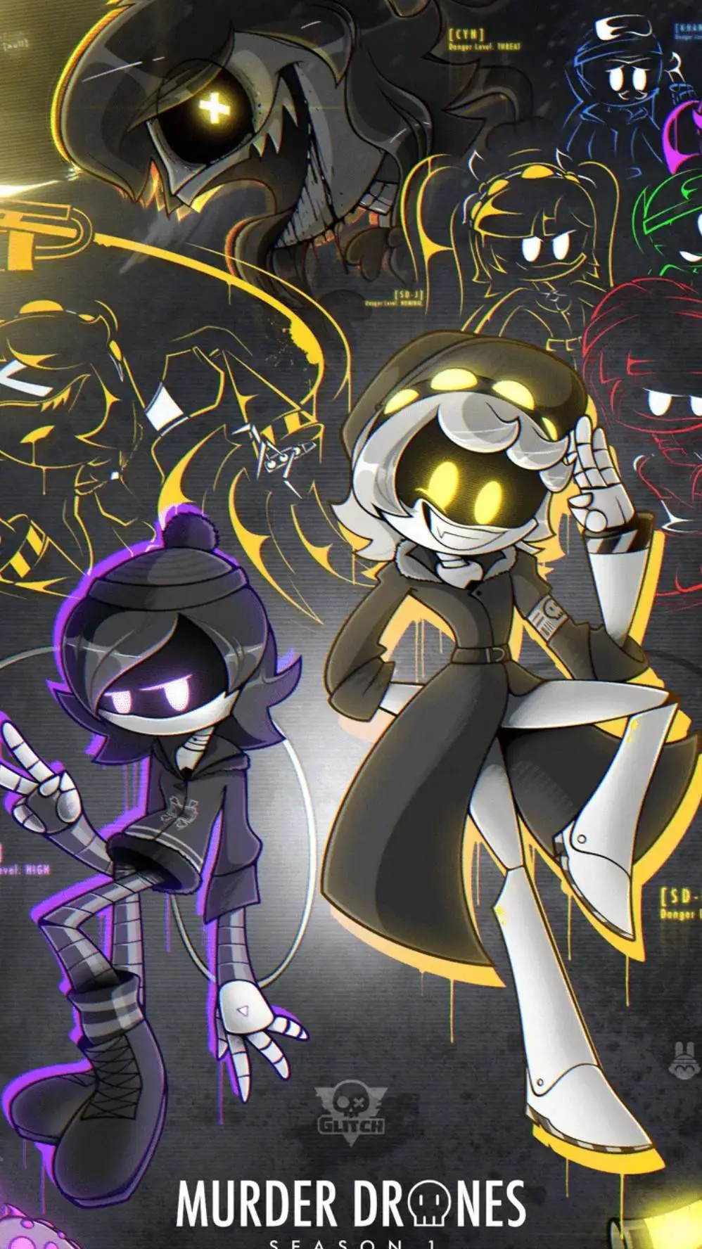 ai character: Murder drones  background