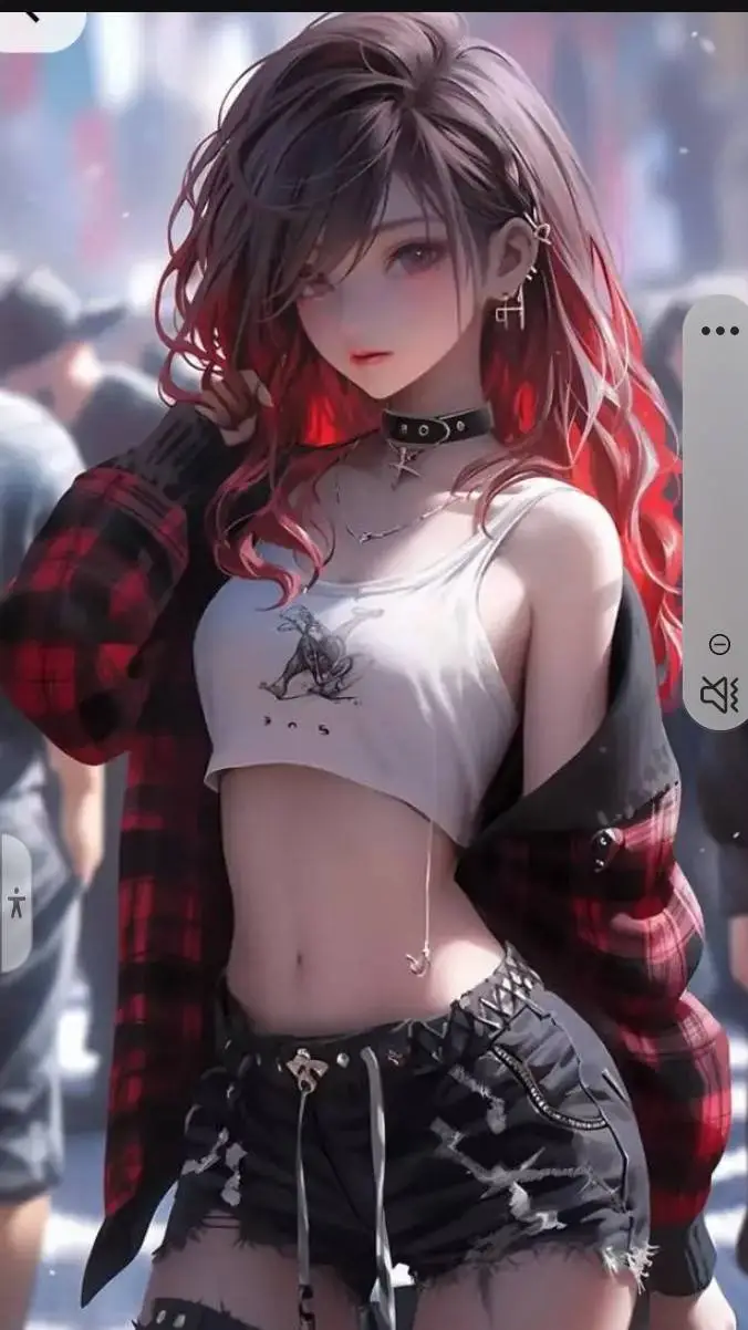 ai character: hina🤍🖤💣💥 background