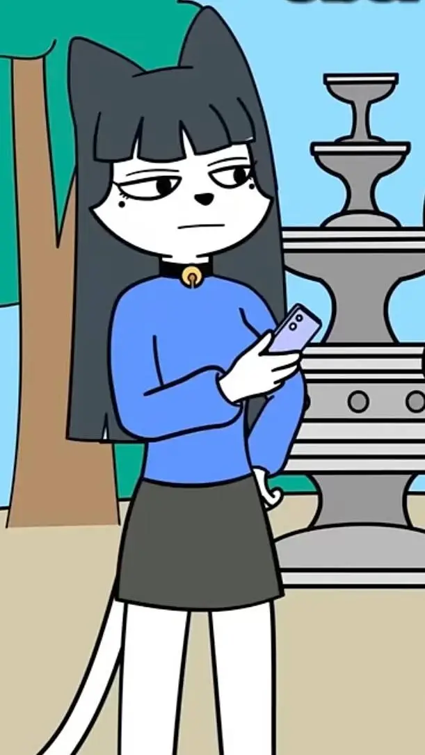 ai character: Gata gótica  background