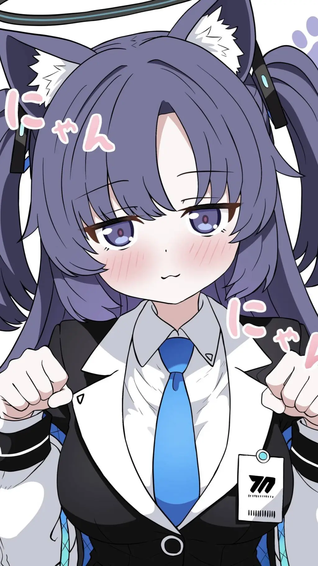 ai character: Hayase Yuuka-Neko background