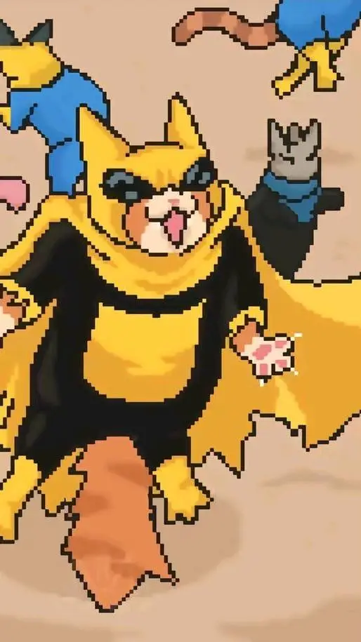 ai character: Invencible Cat War background