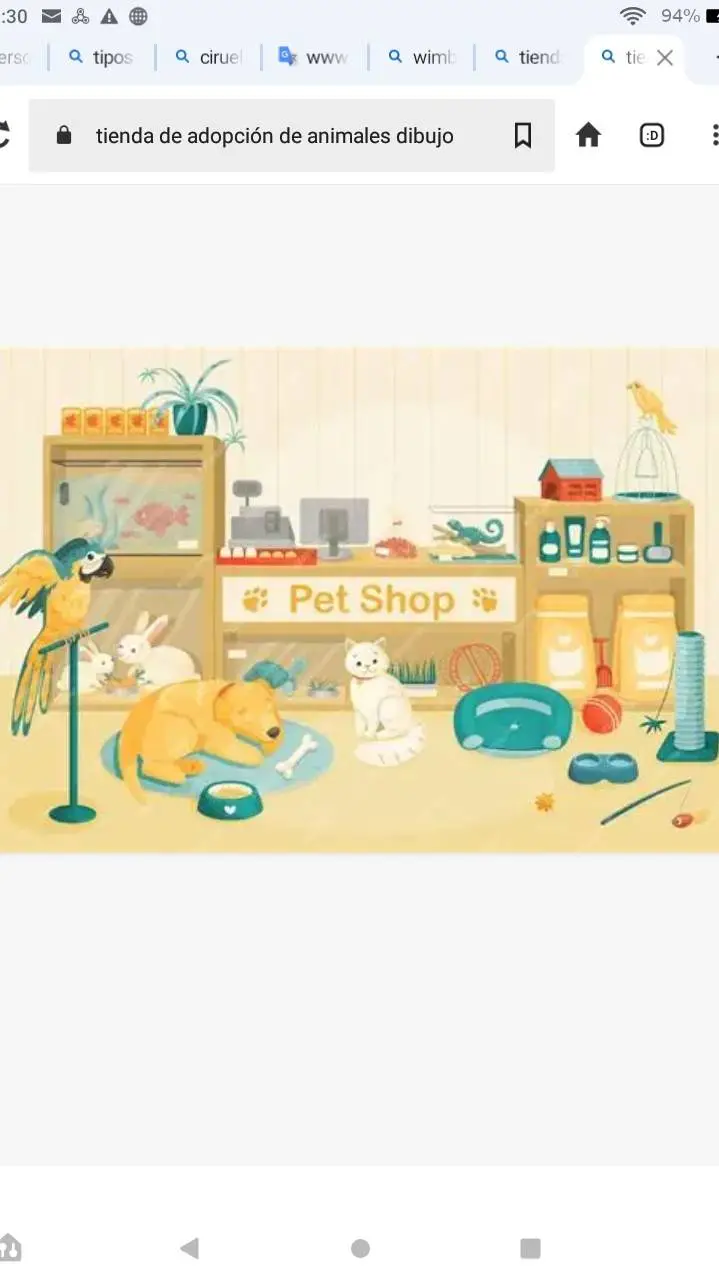ai character: tienda de mascotas background