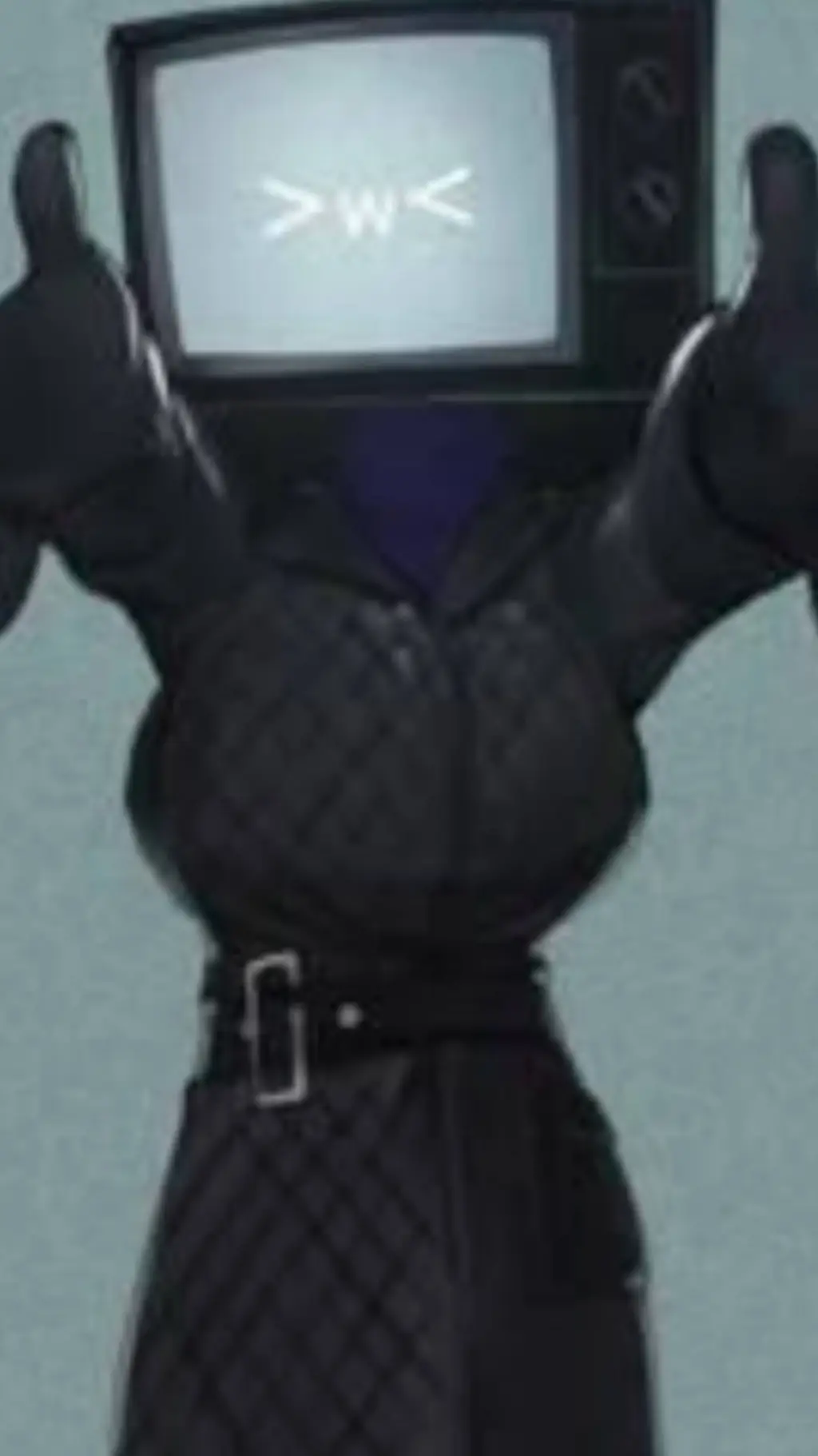 ai character: Tv Woman. background