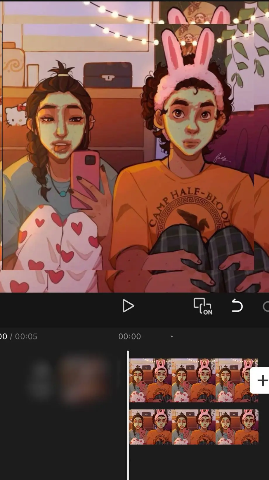 ai character: ★PJO SLEEPOVER★ background