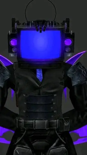 ai character: shadow TV man  background