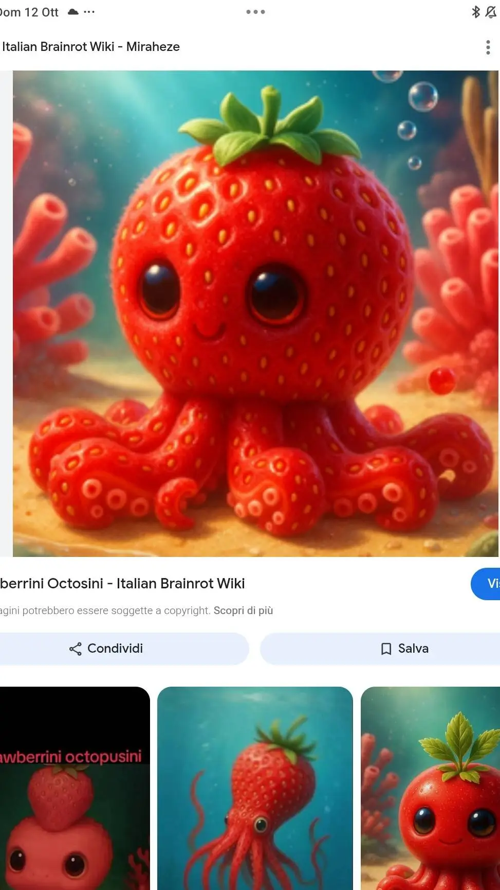 ai character: straberry octopusi background