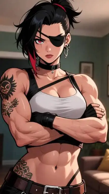 ai character: Ember Berserk background