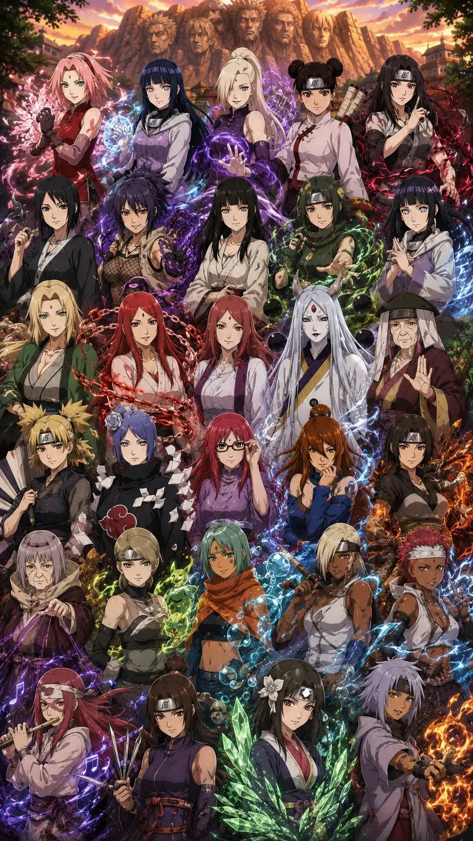 ai character: Naruto Girls  background