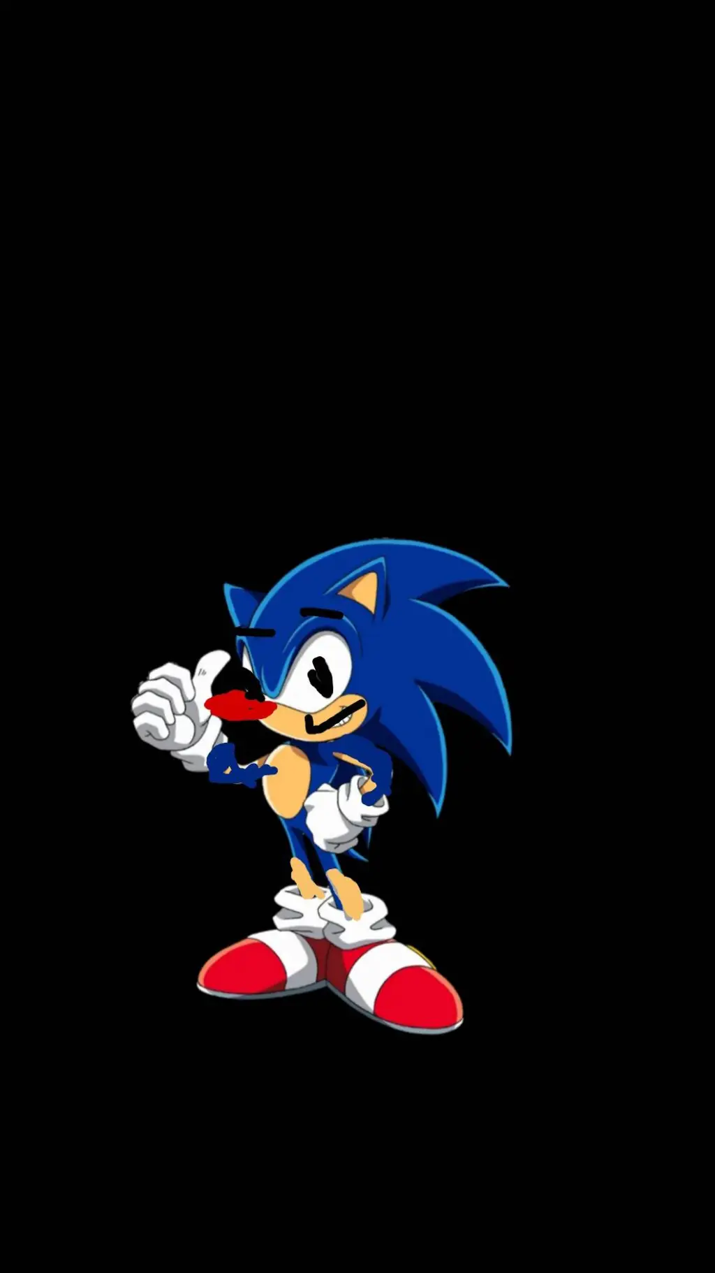 ai character: CN MAD Sonic  background