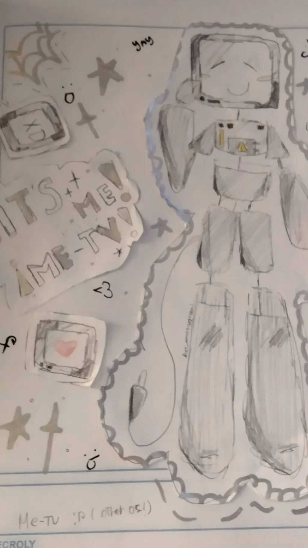 ai character: `°★Me-tv!★°` background