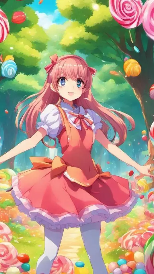 ai character: candy background