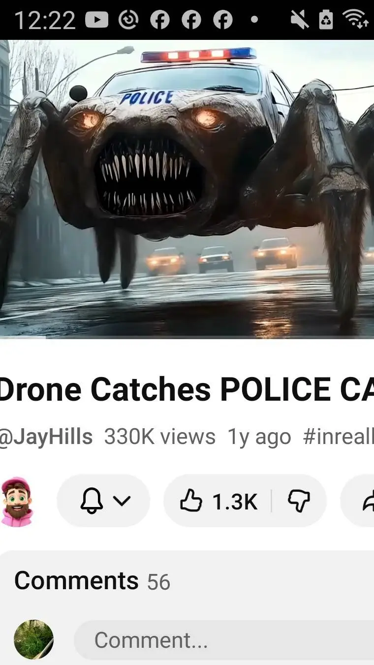 ai character: Police car eater background