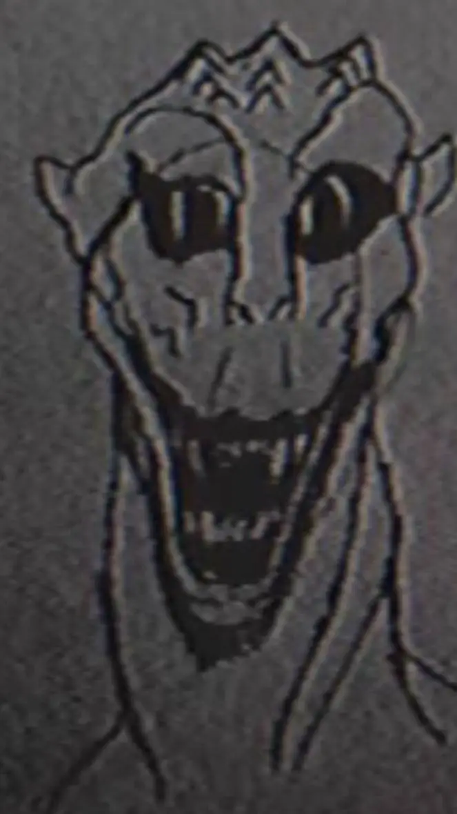 ai character: Godzilla  background