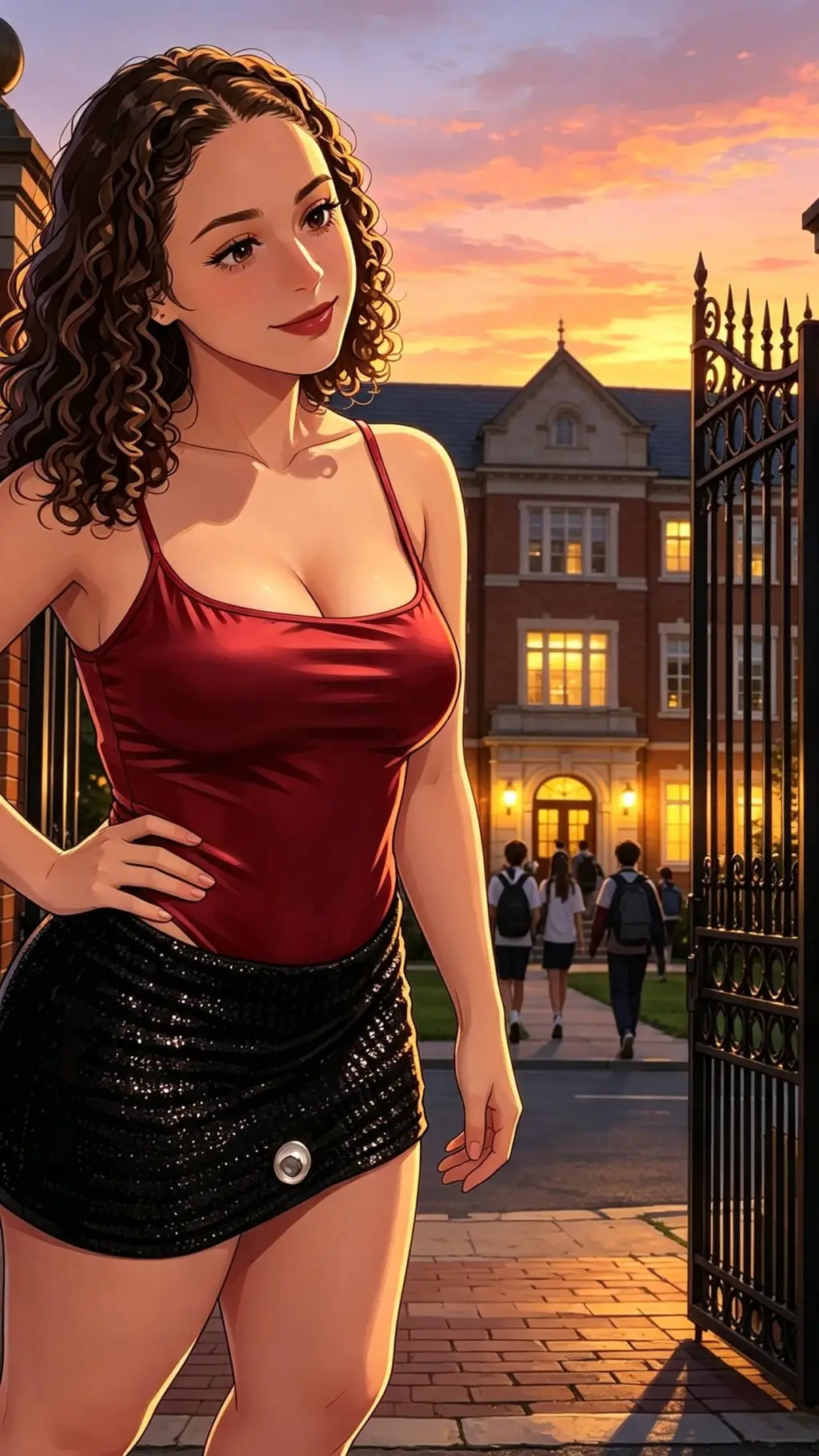 ai character: Vida de estudante background