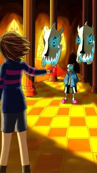 ai character: Frisk vs Sans background