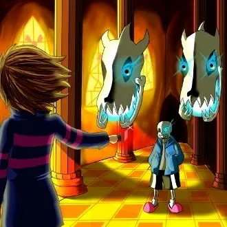 chat with ai character: Frisk vs Sans
