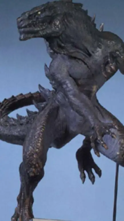 ai character: tristar Godzilla  background