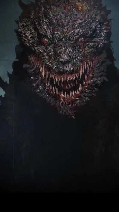 ai character: just pray godzilla background