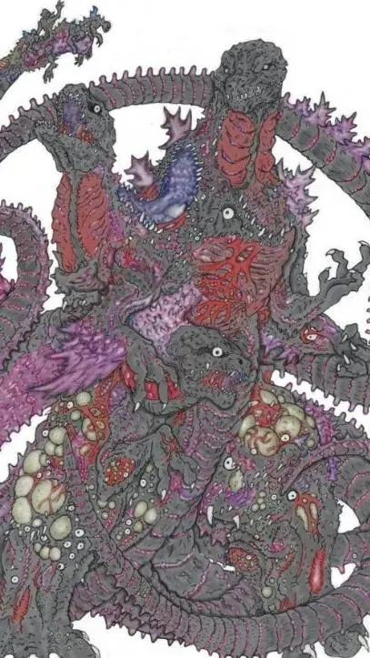 ai character: shin Godzilla 8th  background