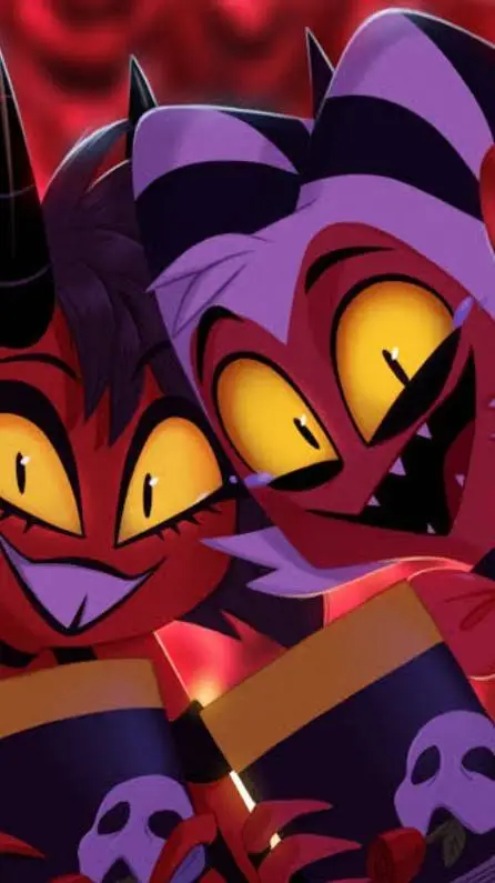 ai character: Millie y Moxxie  background