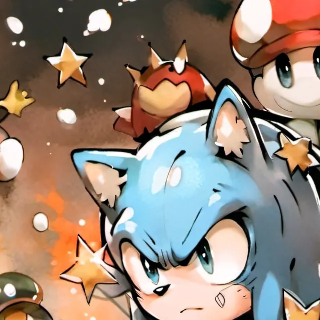 chat with ai character: sonic y mario 