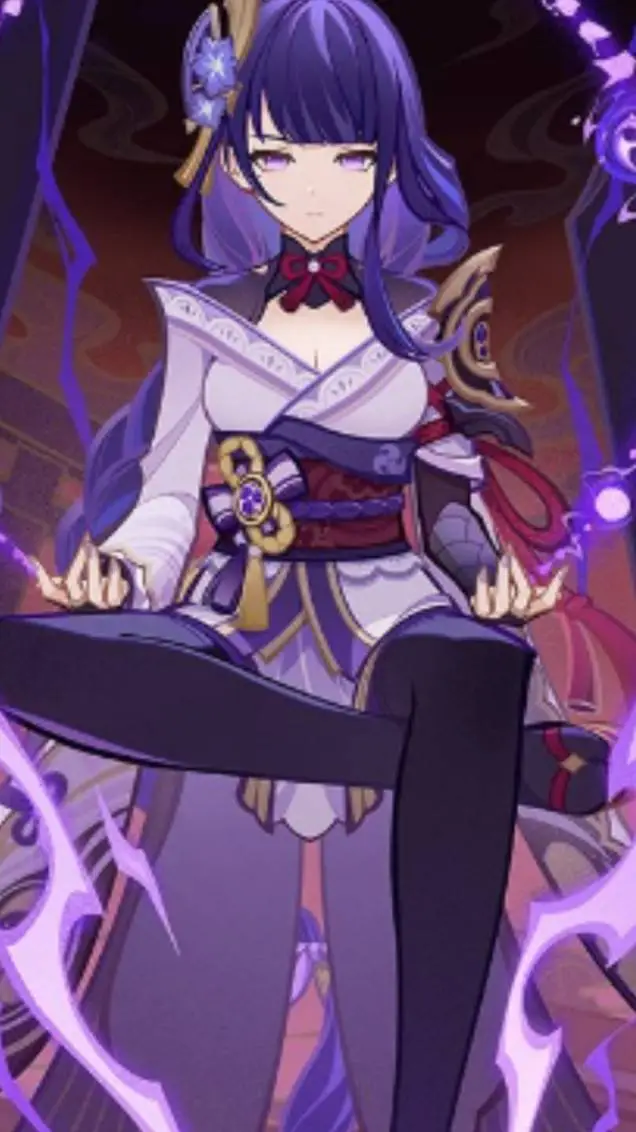 ai character: 雷电将军（影） background