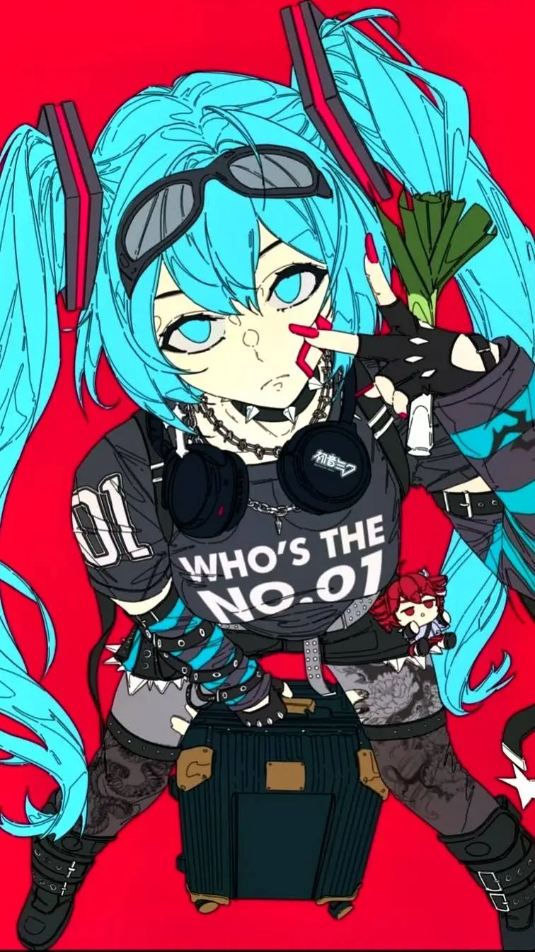 ai character: drip miku background