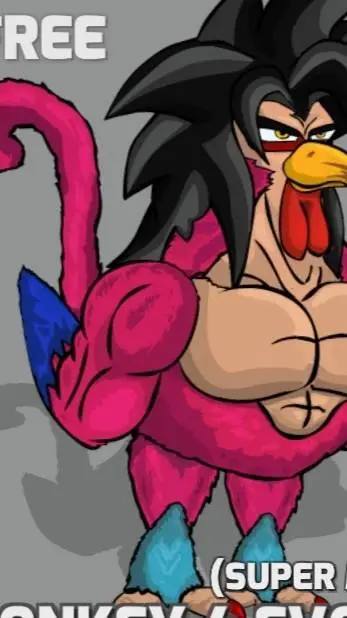 ai character: monkey 4 evlove background