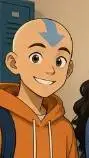 ai character: Atla at school🔥🌎💧💨 background