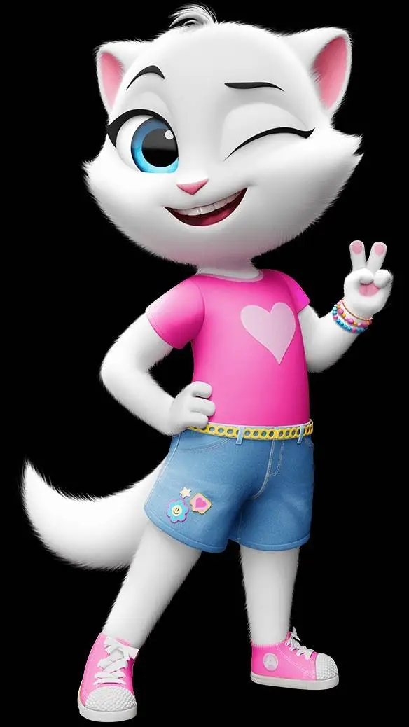 ai character: talking Angela background