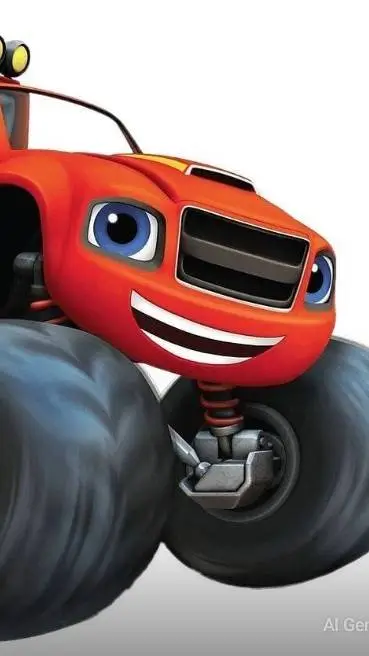 ai character: blaze and monster  background