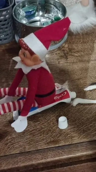 ai character: elf on the shelf background