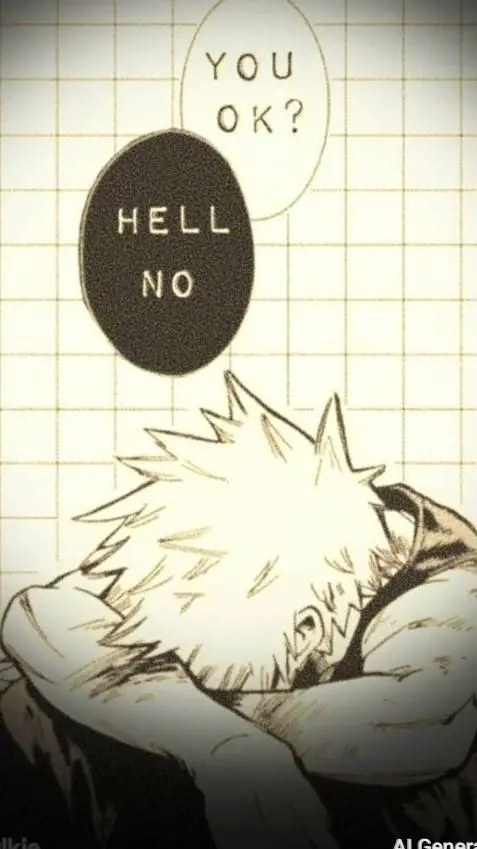 ai character: sad bakugo background