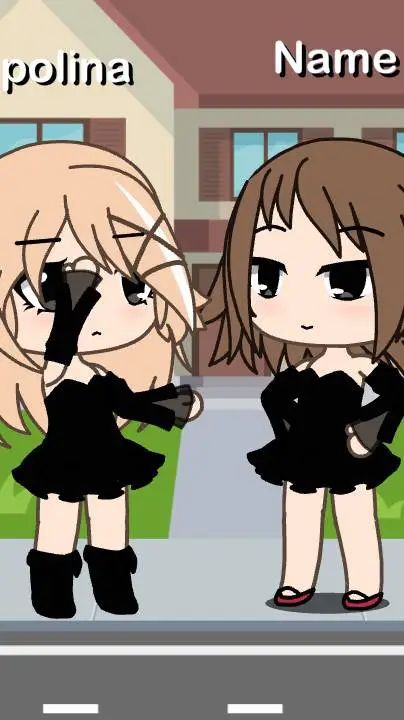 ai character: two cool girl  background