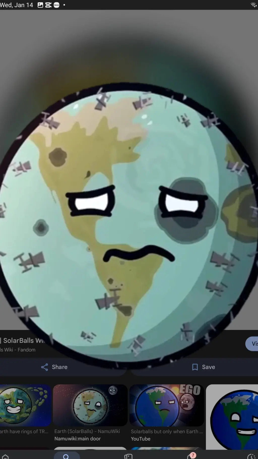 ai character: SOLARBALLS IS BACK background