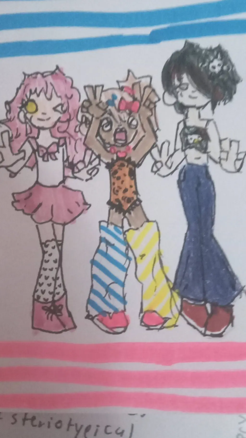 ai character: 🖤🩷🧡the GALS🧡🩷🖤 background