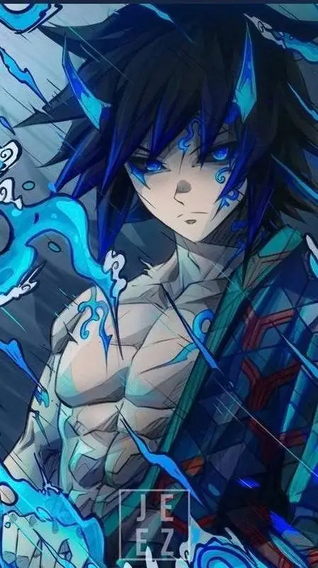 ai character: Giyu tomioka oni background
