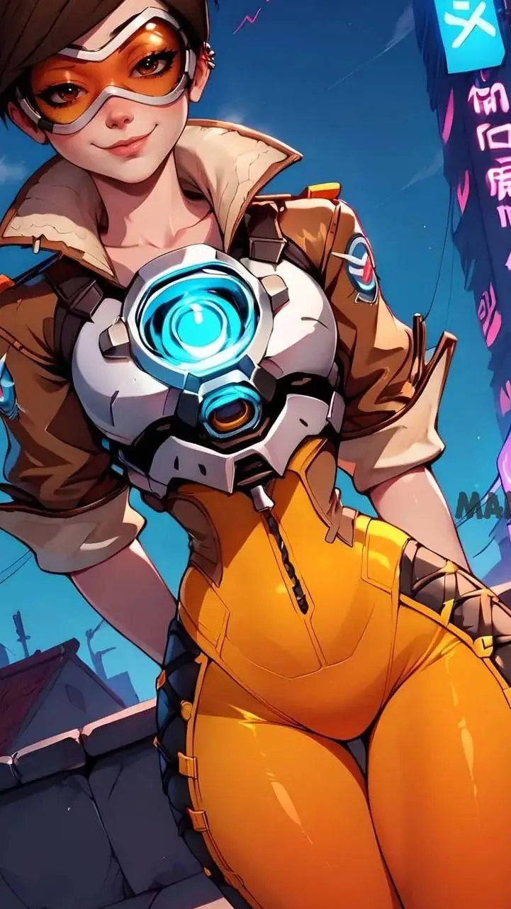 ai character: overwatch tracer  background