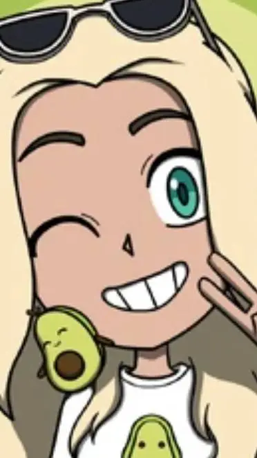 ai character: Polina avocado background