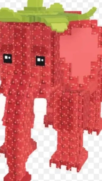 ai character: StrawberryElephant background