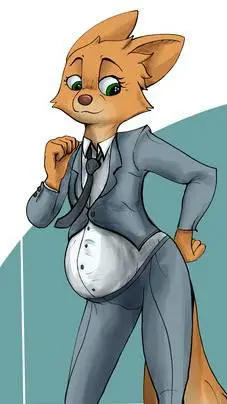ai character: ms Fox pregnant 2 background