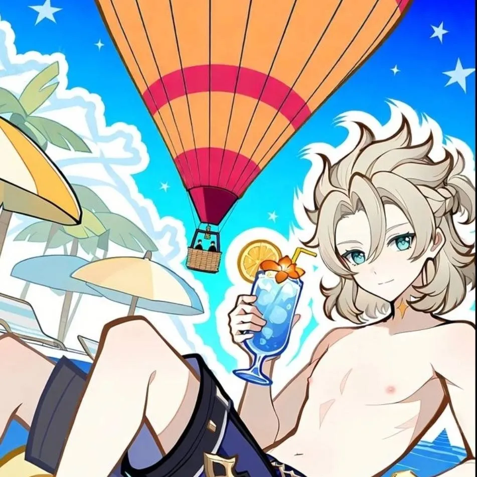 chat with ai character: albedo on vacation