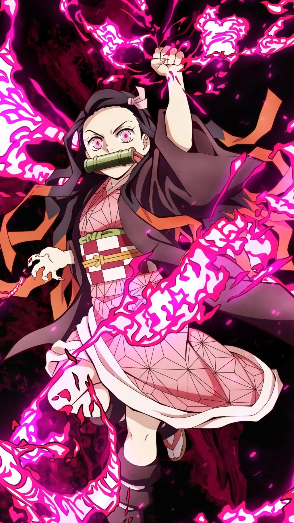 ai character: Demon slayer x mha background