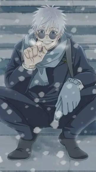 ai character: snow day gojo  background