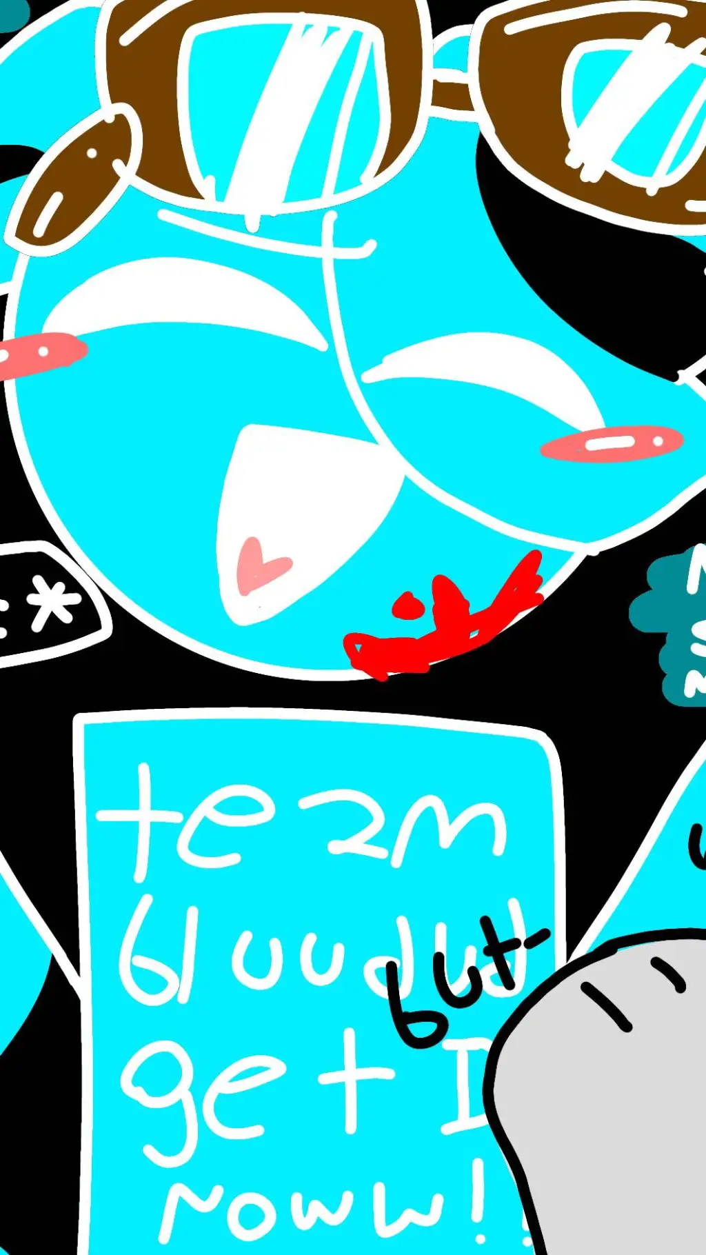 ai character: yandere bluudud  background