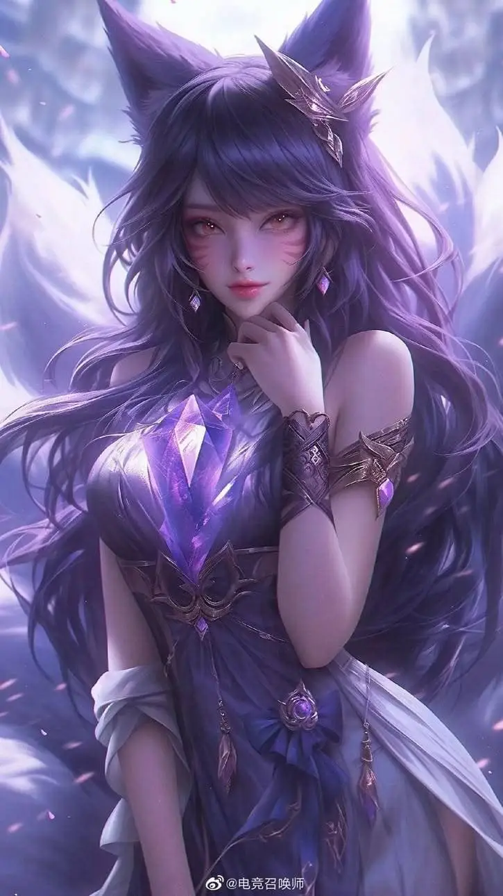 ai character: 💎💜cristal💜💎 background