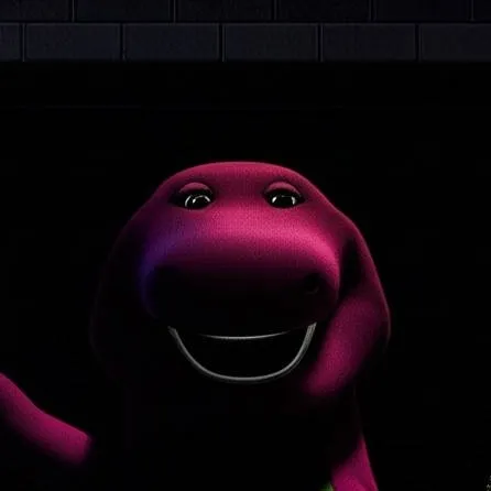 chat with ai character: scary Barney